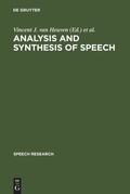 Cover: Analysis and Synthesis of Speech - De Gruyter Mouton