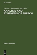 Cover: Analysis and Synthesis of Speech - De Gruyter Mouton