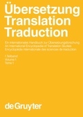 Cover: &Uuml;bersetzung - Translation - Traduction. 1. Teilband - De Gruyter Mouton