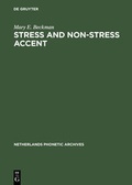 Cover: Stress and Non-Stress Accent - De Gruyter Mouton