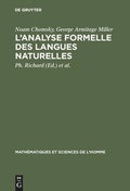 Cover: L'analyse formelle des langues naturelles - De Gruyter Mouton