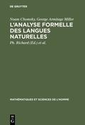Cover: L'analyse formelle des langues naturelles - De Gruyter Mouton