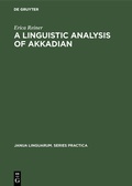 Cover: A Linguistic Analysis of Akkadian - De Gruyter Mouton