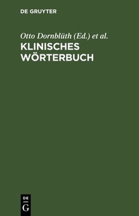 Abbildung von: Klinisches Wörterbuch - De Gruyter