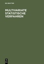 Cover: Multivariate statistische Verfahren - De Gruyter