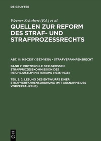 Abbildung von: 2. Lesung des Entwurfs einer Strafverfahrensordnung (mit Ausnahme des Vorverfahrens) - De Gruyter