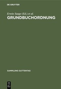 Cover: Grundbuchordnung - De Gruyter