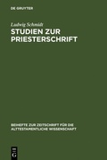 Cover: Studien zur Priesterschrift - De Gruyter