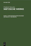 Cover: Vorlesungsaufzeichnungen (WS 1874/75 - WS 1878/79) - De Gruyter