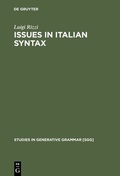 Cover: Issues in Italian Syntax - De Gruyter Mouton