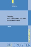 Cover: Zahlung und Zahlungssicherung im Au&szlig;enhandel - De Gruyter