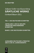 Cover: Die deutschen Schriften - De Gruyter