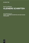 Cover: Kleinere Schriften zur deutschen Philologie - De Gruyter Mouton