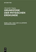 Cover: Das Land (Allgemeine Geomorphologie) - De Gruyter