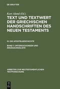 Abbildung von: Untersuchungen und Ergänzungsliste - De Gruyter