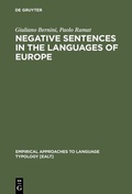 Cover: Negative Sentences in the Languages of Europe - De Gruyter Mouton