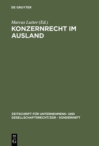 Abbildung von: Konzernrecht im Ausland - De Gruyter