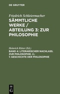 Cover: 1. Geschichte der Philosophie - De Gruyter