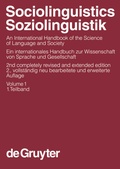 Cover: Sociolinguistics / Soziolinguistik. Volume 1 - De Gruyter Mouton