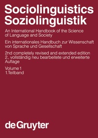 Abbildung von: Sociolinguistics / Soziolinguistik. Volume 1 - De Gruyter Mouton