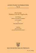 Cover: Die Lieder Walthers von der Vogelweide - De Gruyter