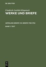 Cover: Friedrich Gottlieb Klopstock: Werke und Briefe. Abteilung Briefe VIII: Briefe 1783-1794 / Text - De Gruyter