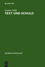 Cover: Text und Schuld - De Gruyter