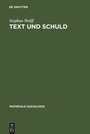 Cover: Text und Schuld - De Gruyter
