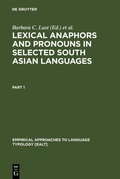 Cover: Lexical Anaphors and Pronouns in Selected South Asian Languages: - De Gruyter Mouton