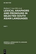 Cover: Lexical Anaphors and Pronouns in Selected South Asian Languages: - De Gruyter Mouton