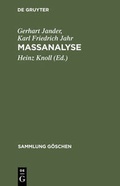 Cover: Massanalyse - De Gruyter