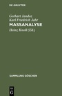 Cover: Massanalyse - De Gruyter