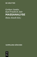 Cover: Massanalyse - De Gruyter