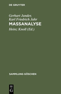 Enlarge image Cover: Massanalyse - De Gruyter