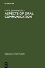 Cover: Aspects of Oral Communication - De Gruyter