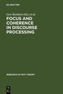 Cover: Focus and Coherence in Discourse Processing - De Gruyter