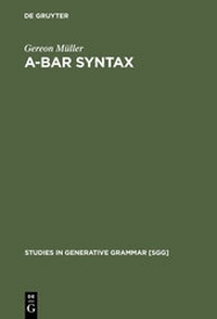 Enlarge image Cover: A-bar Syntax - De Gruyter Mouton