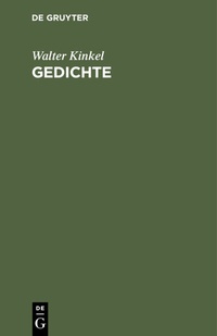Abbildung von: Gedichte - De Gruyter
