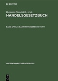 Cover: Handelsgesetzbuch / Bankvertragsrecht - De Gruyter