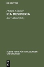 Cover: Pia Desideria - De Gruyter