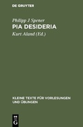 Cover: Pia Desideria - De Gruyter