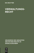 Cover: Verwaltungsrecht - De Gruyter
