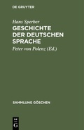 Cover: Geschichte der deutschen Sprache - De Gruyter Mouton
