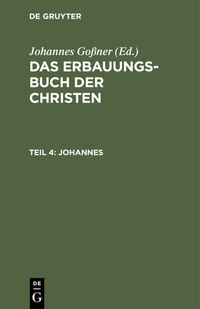 Abbildung von: Johannes - De Gruyter