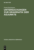 Cover: Untersuchungen zur Grammatik der Adjunkte - De Gruyter