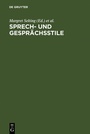 Cover: Sprech- und Gesprächsstile - De Gruyter