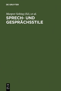Abbildung von: Sprech- und Gesprächsstile - De Gruyter