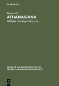 Cover: Athanasiana - De Gruyter