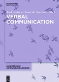 Cover: Verbal Communication - De Gruyter Mouton