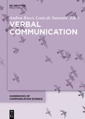 Cover: Verbal Communication - De Gruyter Mouton